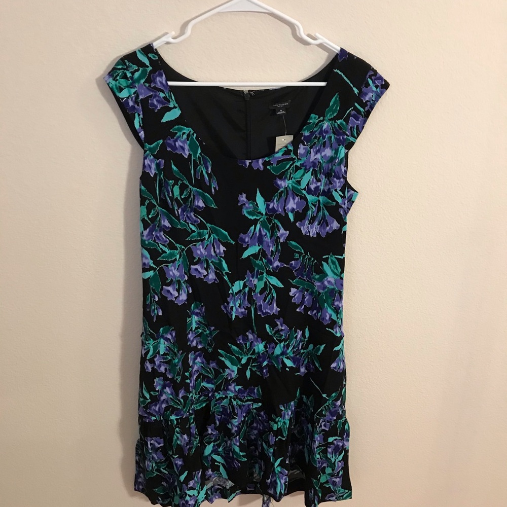 Black Floral Ann Taylor Dress